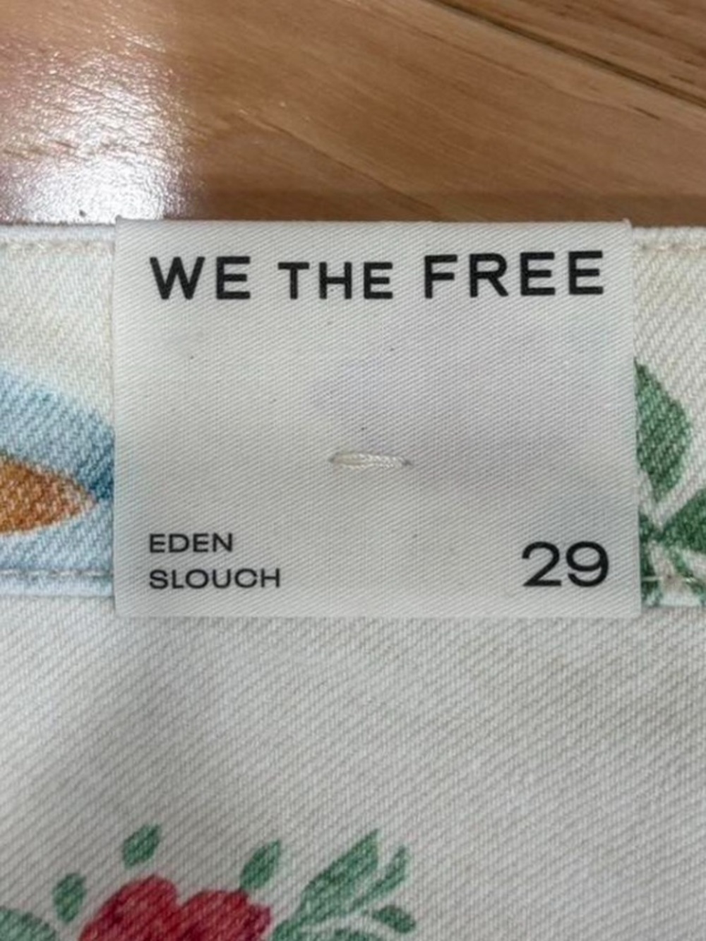 NWT Free People Eden Tea Party Printed Slouch Jeans 29 Rare Sold Out - Picture 8 of 9